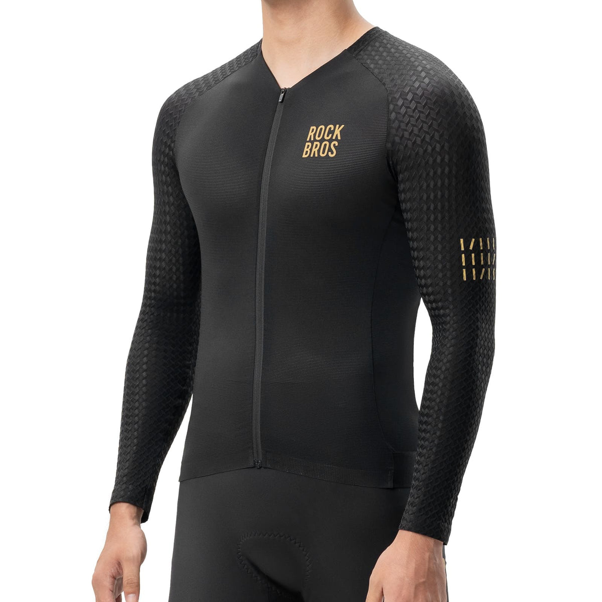 ROCKBROS Heren Langarm-Fietsshirt Ademend Reflecterend met 3D-Snit