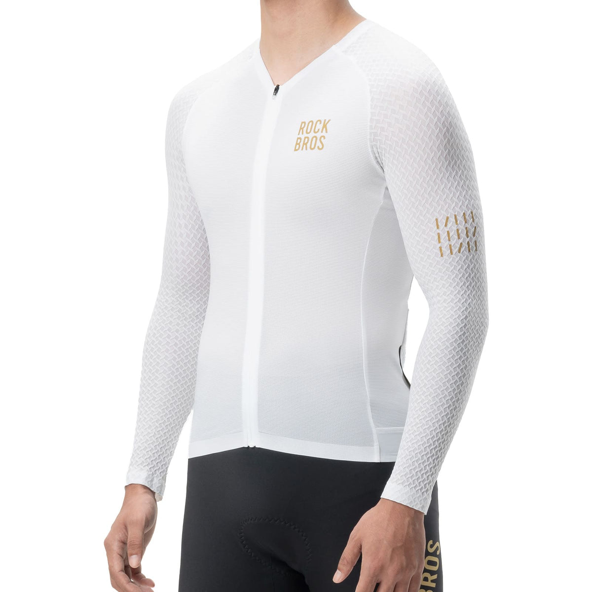 ROCKBROS Heren Langarm-Fietsshirt Ademend Reflecterend met 3D-Snit