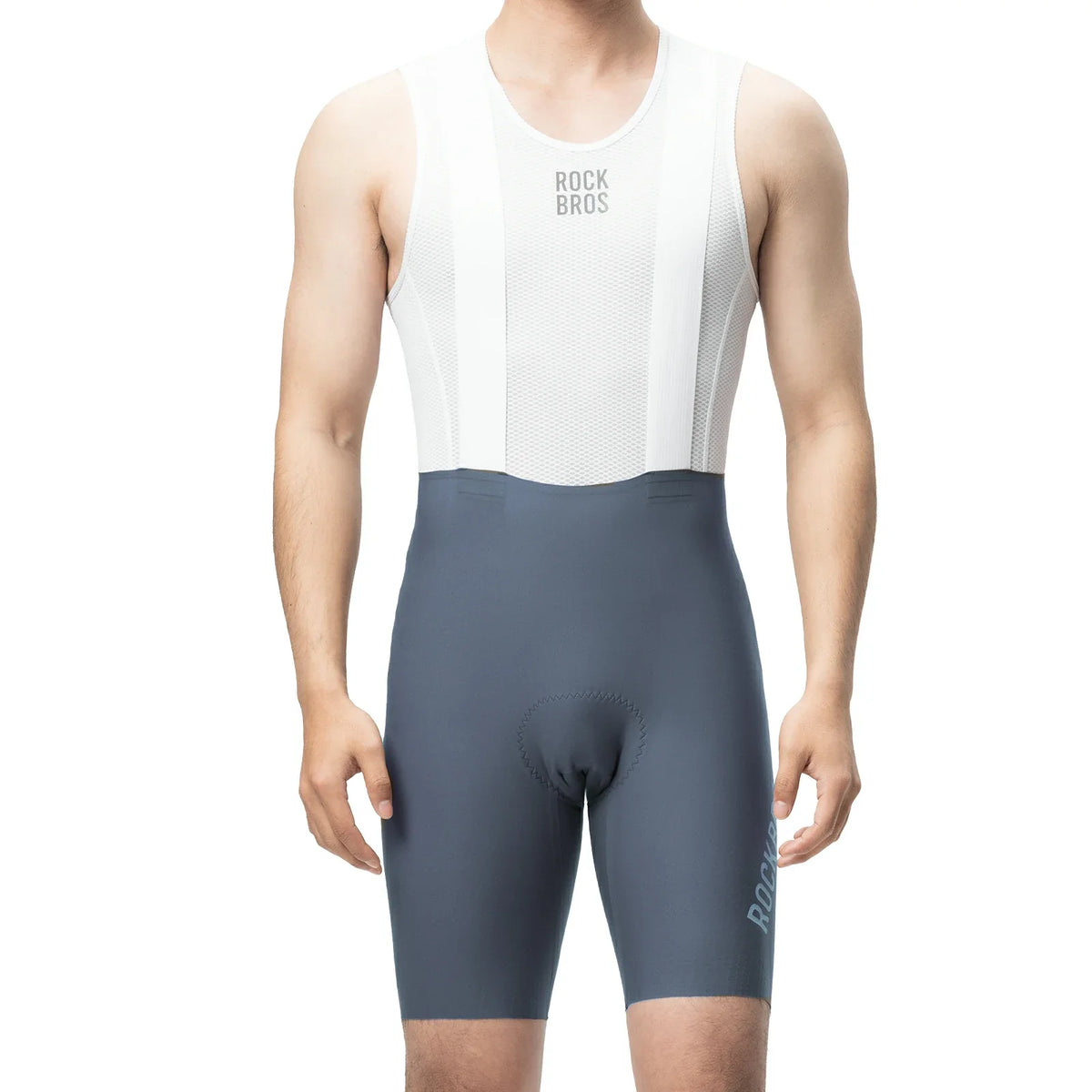 ROCKBROS Heren Fietshbroek met Bretellen Gevoerd, Korte Fietshbroek, Ademende snel drogende