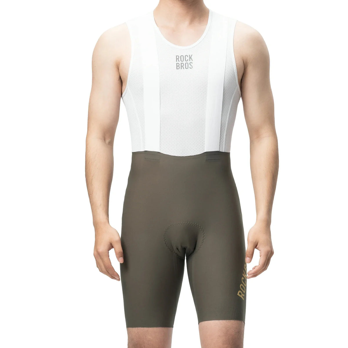 ROCKBROS Heren Fietshbroek met Bretellen Gevoerd, Korte Fietshbroek, Ademende snel drogende