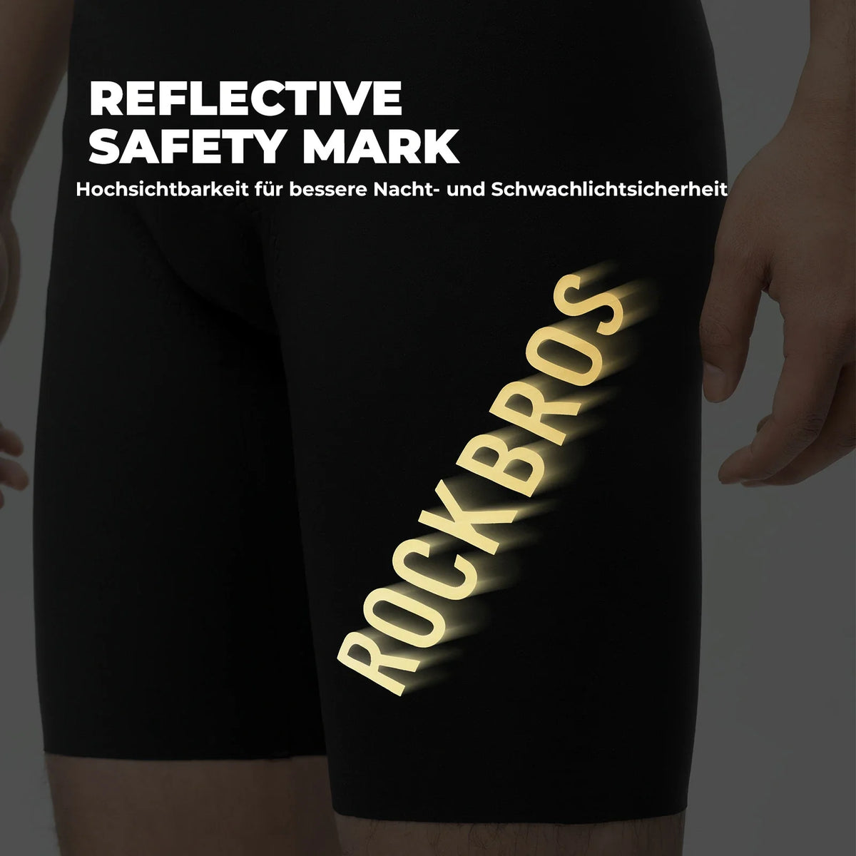 ROCKBROS Heren Fietshbroek met Bretellen Gevoerd, Korte Fietshbroek, Ademende snel drogende