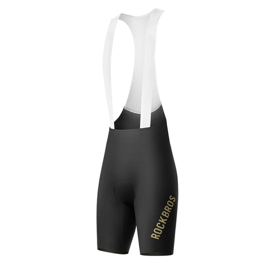 ROCKBROS Heren Fietshbroek met Bretellen Gevoerd, Korte Fietshbroek, Ademende snel drogende