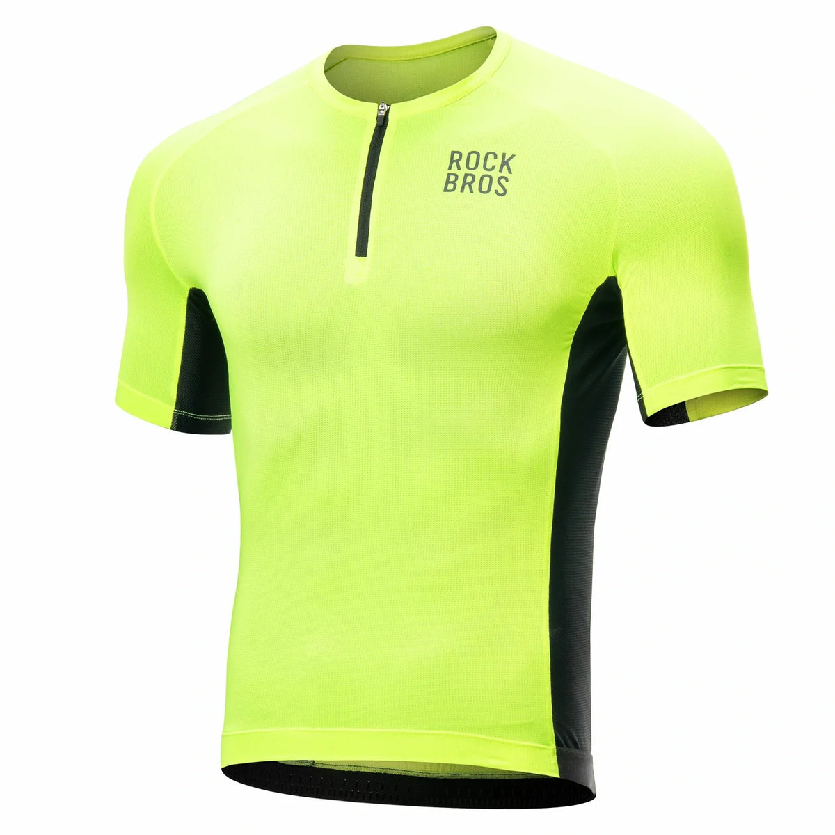 ROCKBROS Heren Fietsshirt Wielrenshirt Korte Mouw, Ademend Fiets Shirt