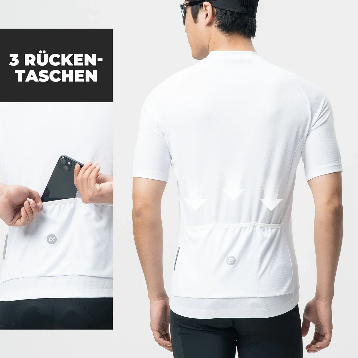 ROCKBROS Heren Fietsshirt Korte mouw Fietsshirt Wielrenshirt Ademend Snel drogend