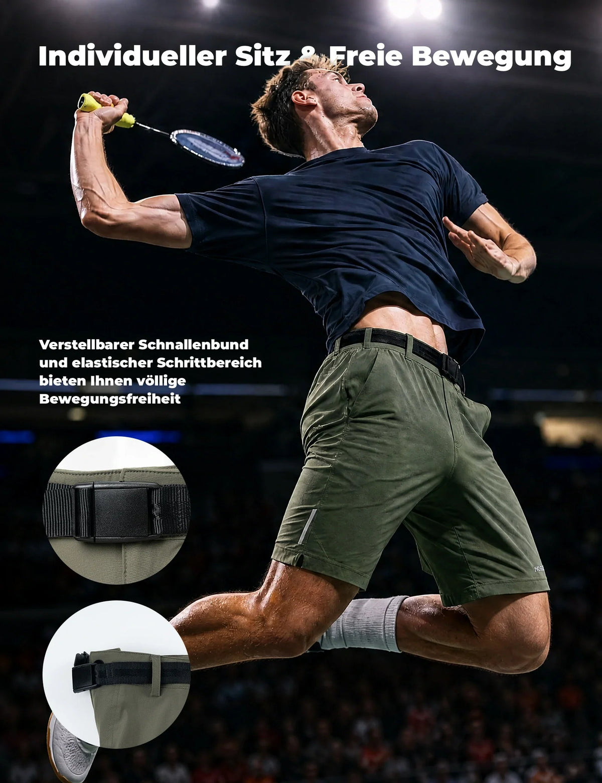 ROCKBROS Heren Zomershort Army Groen