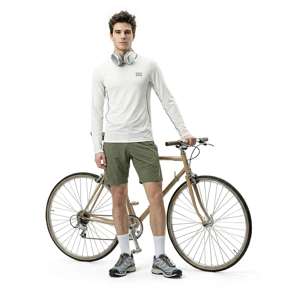 ROCKBROS Heren Zomershort Army Groen