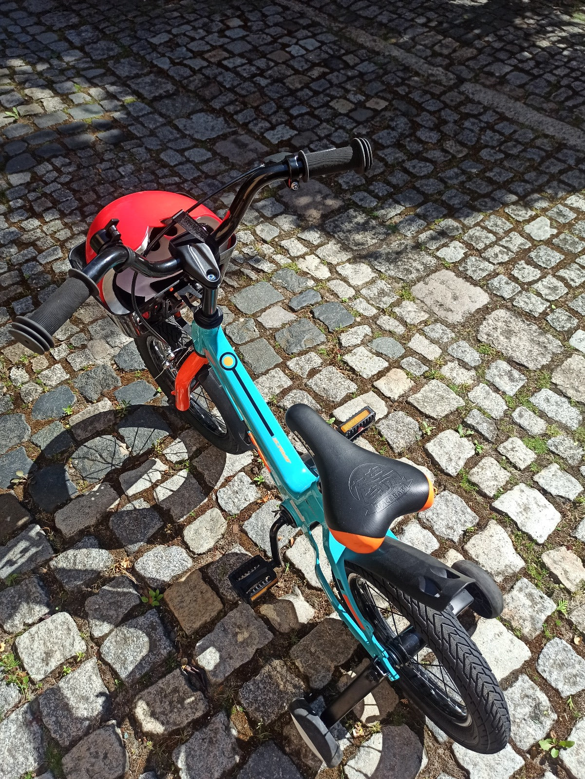 SKYS kinderfiets van 3 t/m 9 jaar 14/16/18 inch blauw oranje