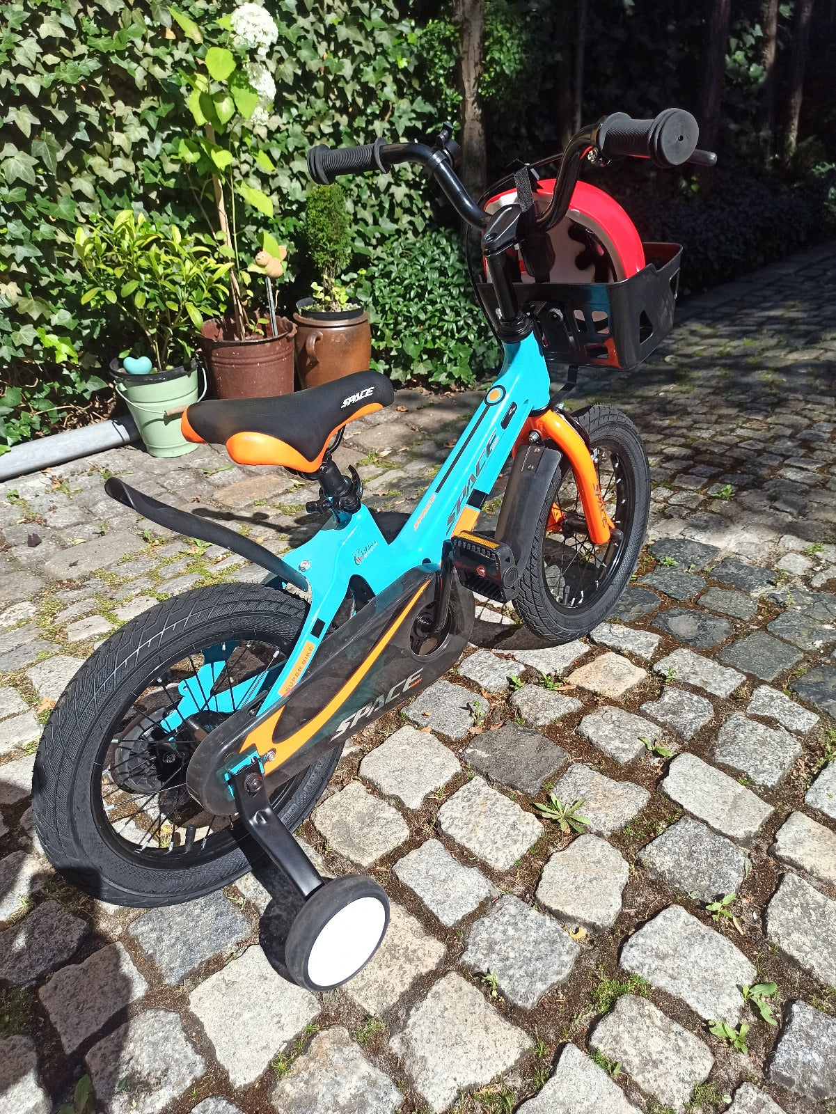 SKYS kinderfiets van 3 t/m 9 jaar 14/16/18 inch blauw oranje