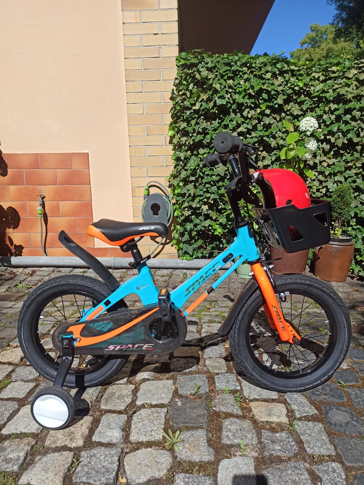 SKYS kinderfiets van 3 t/m 9 jaar 14/16/18 inch blauw oranje