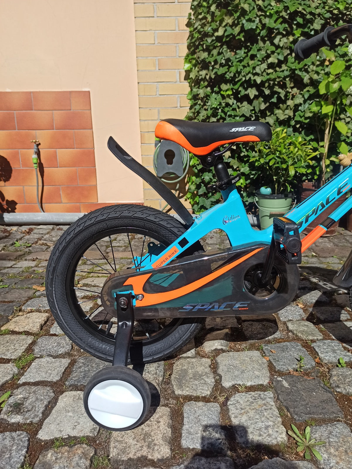 SKYS kinderfiets van 3 t/m 9 jaar 14/16/18 inch blauw oranje