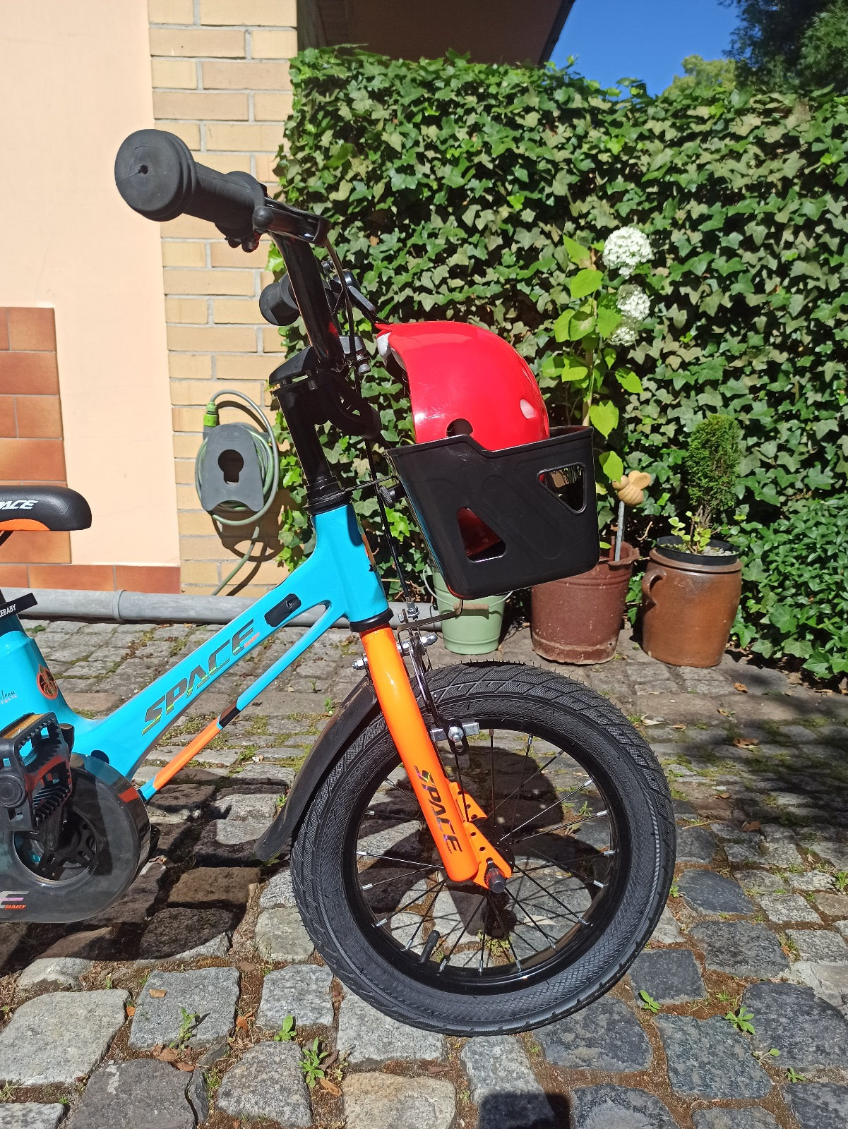 SKYS kinderfiets van 3 t/m 9 jaar 14/16/18 inch blauw oranje