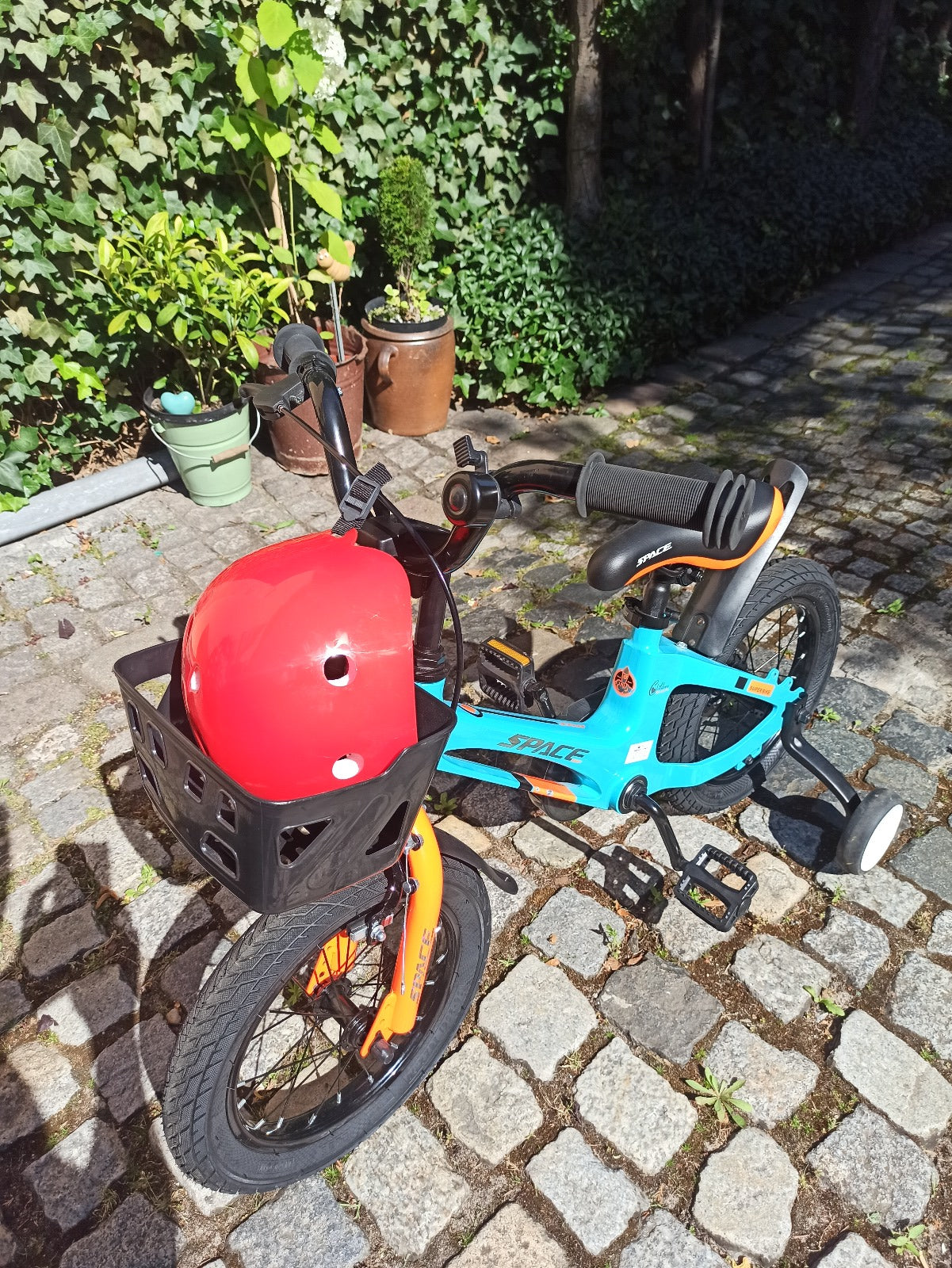SKYS kinderfiets van 3 t/m 9 jaar 14/16/18 inch blauw oranje