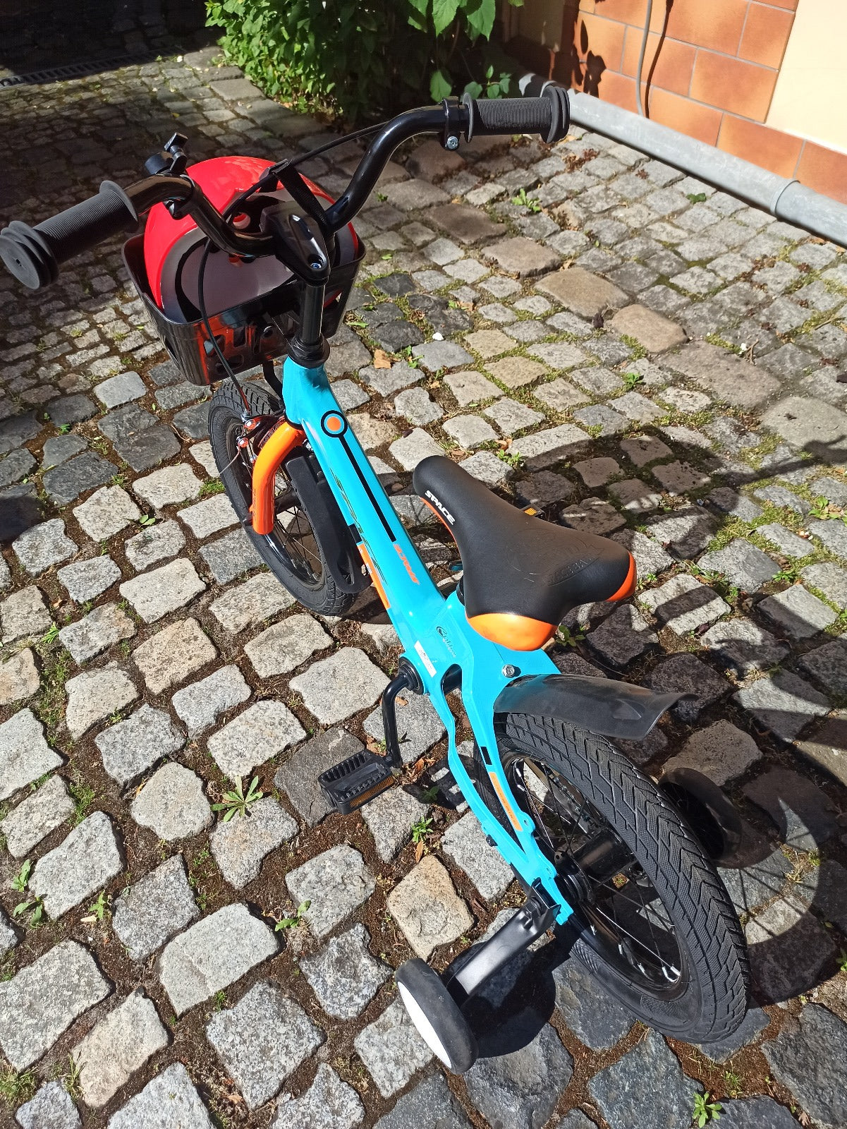 SKYS kinderfiets van 3 t/m 9 jaar 14/16/18 inch blauw oranje