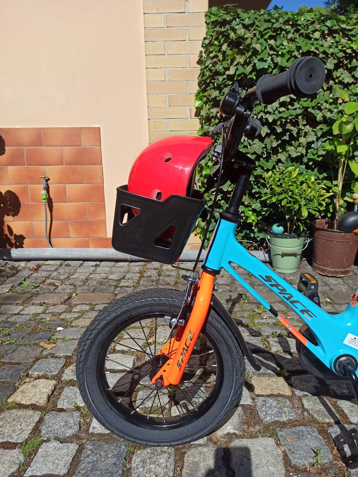 SKYS kinderfiets van 3 t/m 9 jaar 14/16/18 inch blauw oranje