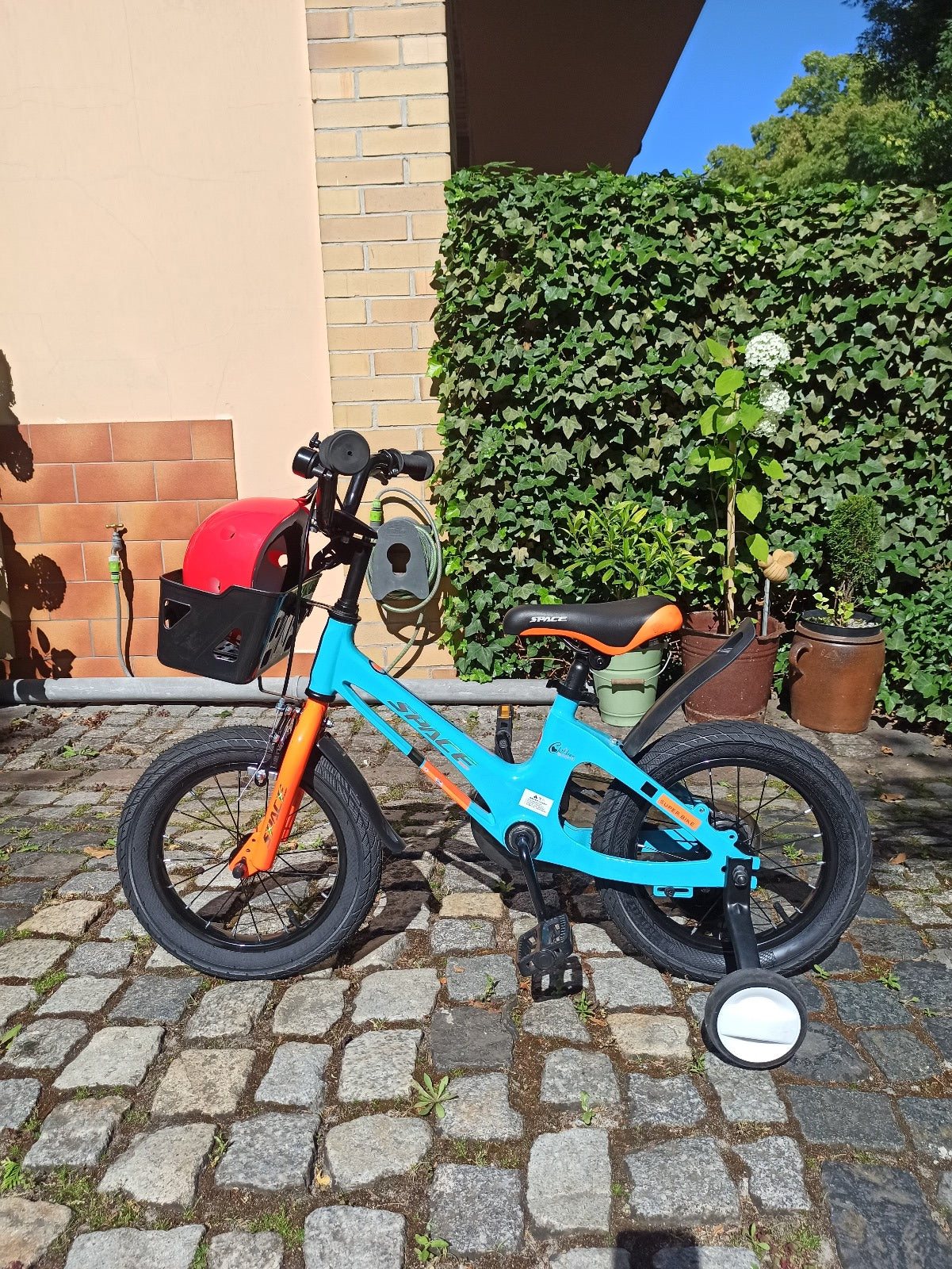 SKYS kinderfiets van 3 t/m 9 jaar 14/16/18 inch blauw oranje