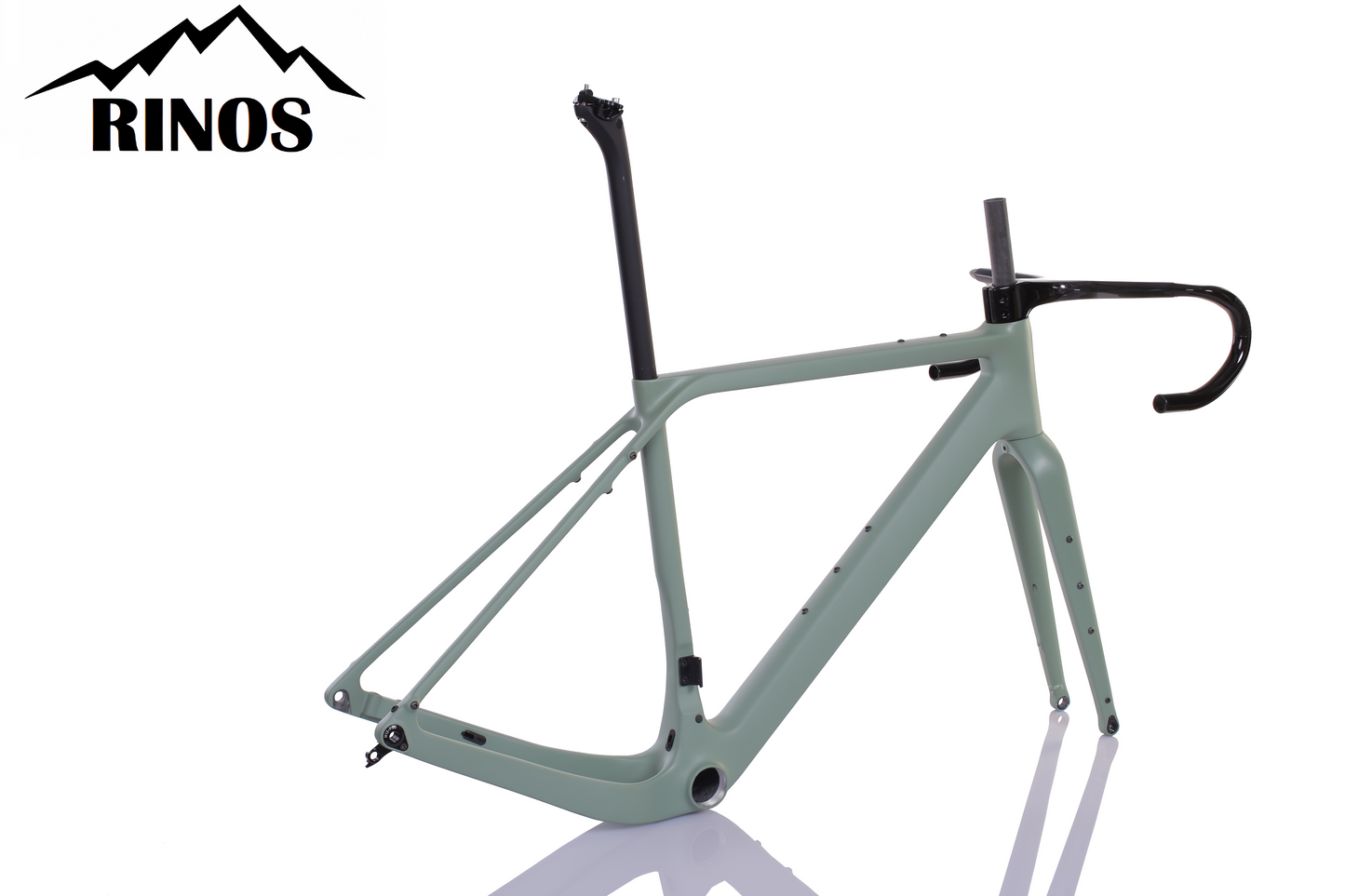 RINOS frameset met vork zadelpen stuur carbon T800