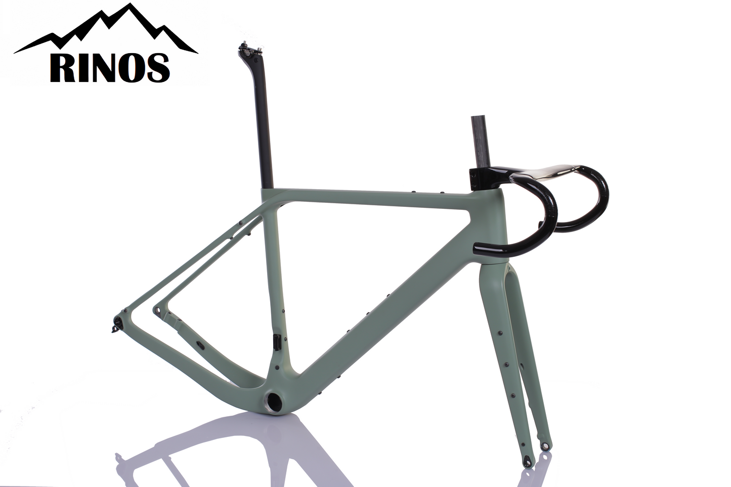 RINOS frameset met vork zadelpen stuur carbon T800