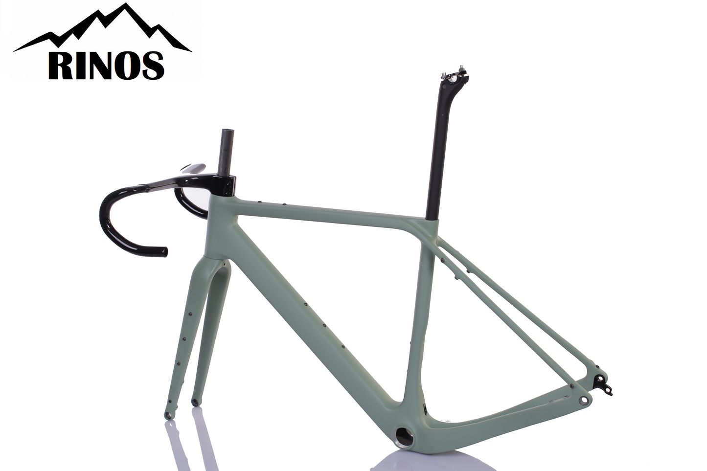 RINOS frameset met vork zadelpen stuur carbon T800