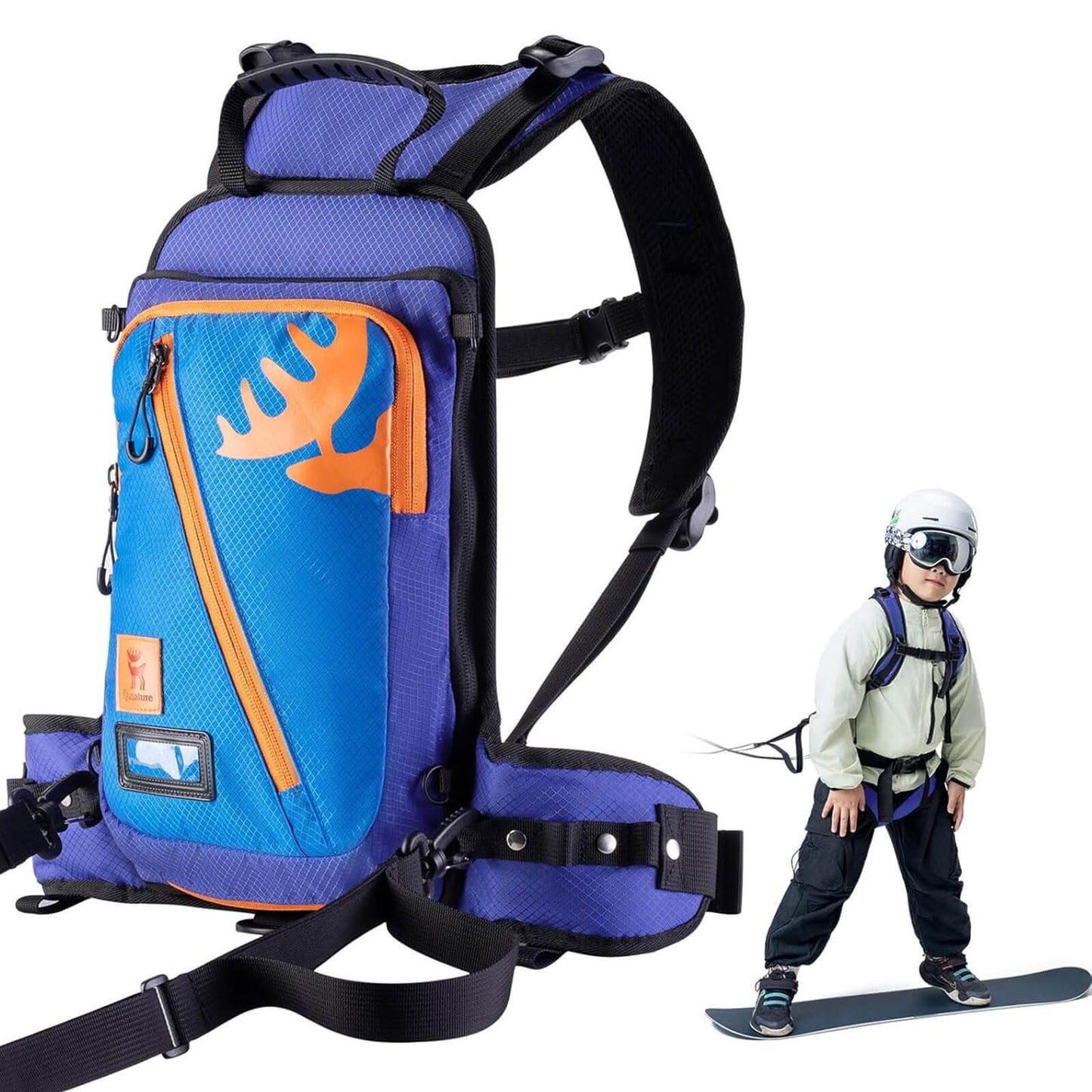 Ski-trainingsrugzak voor kinderen met schouderband Quanture