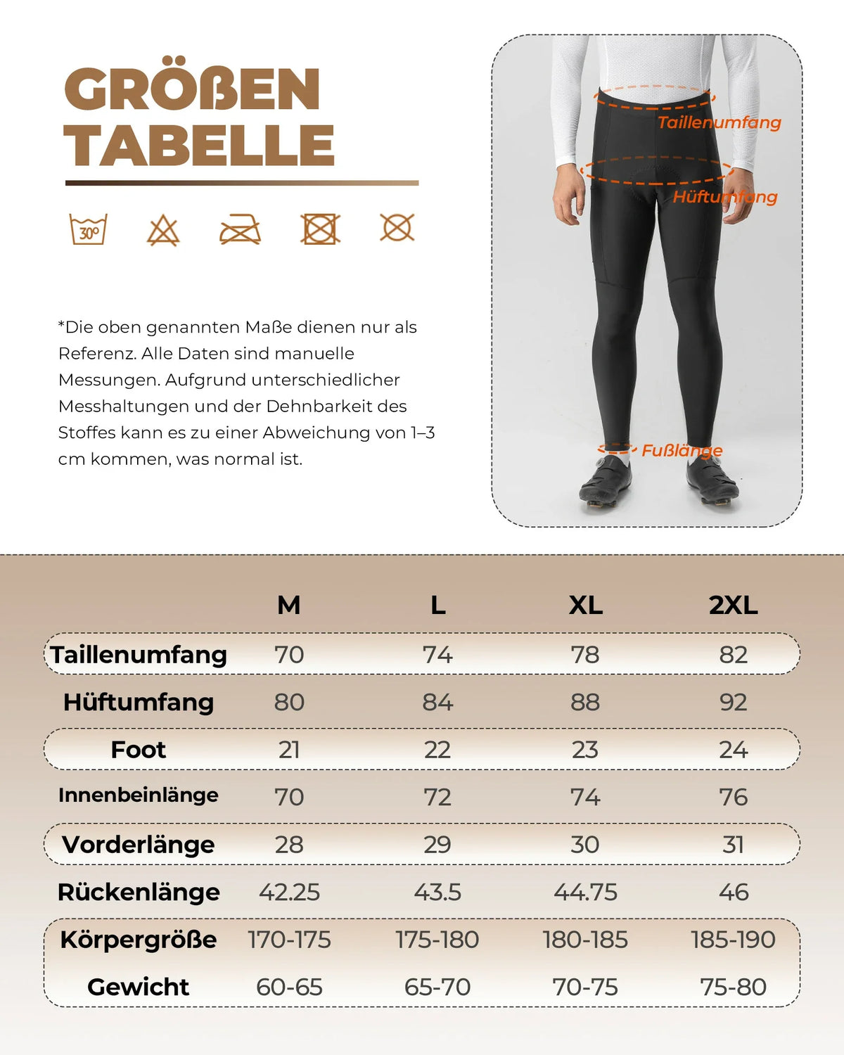 ROCKBROS Lange Fietsbroek voor Heren Thermo Fietshose 3D gevoerd