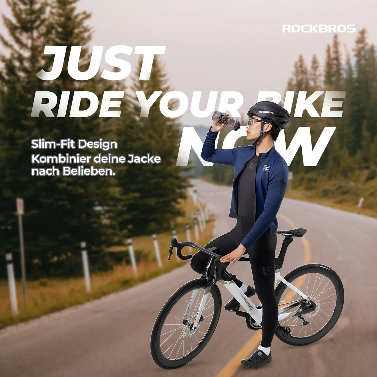ROCKBROS Lange mouwen Fietsshirt Heren, Warm Fietsshirt Kleding Ademend