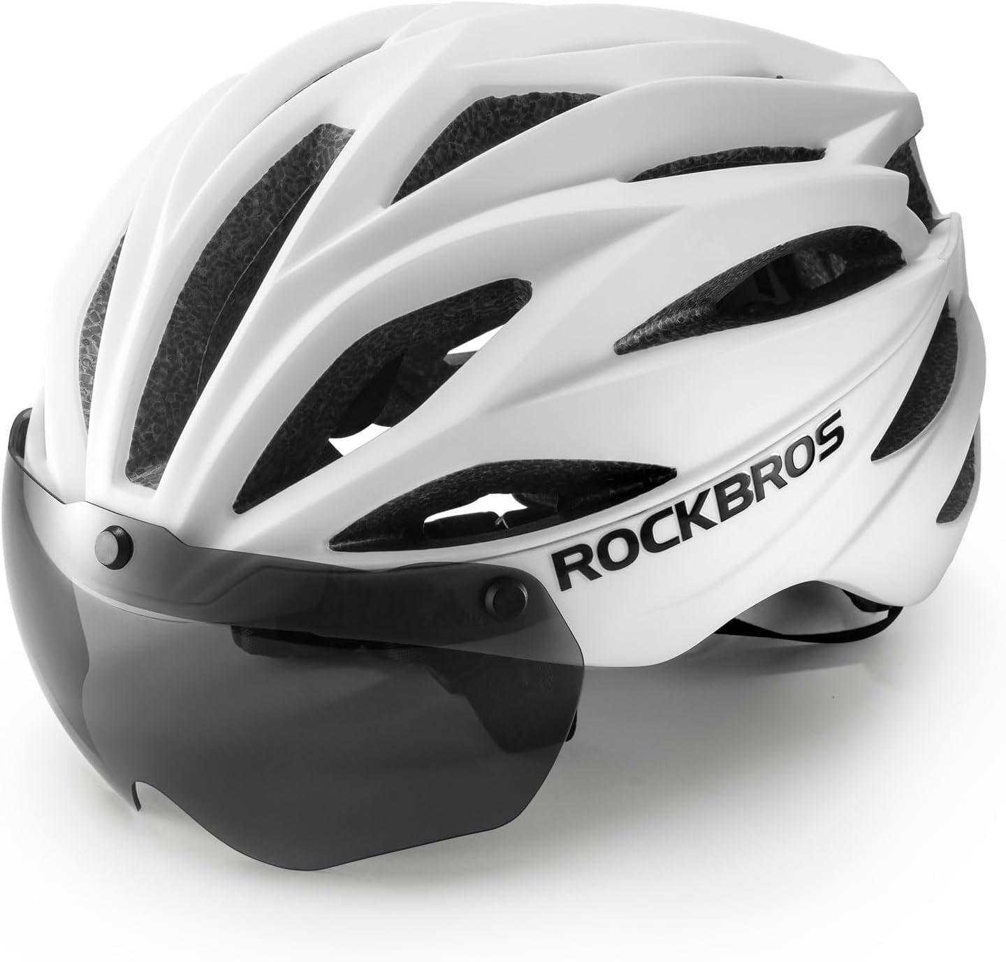 ROCKBROS Fietshelm voor volwassenen met vizier Magnetisch afneembaar Ademend Verstelbaar voor heren en dames 58-62 cm