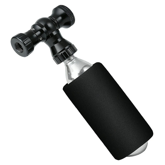 ROCKBROS Minifietspomp met CO₂-adapter - Draagbaar, compatibel met Presta & Schrader, tot 80 PSI