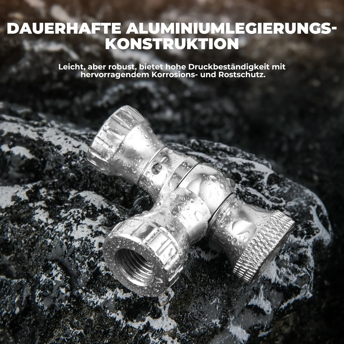 ROCKBROS Minifietspomp met CO₂-adapter - Draagbaar, compatibel met Presta & Schrader, tot 80 PSI