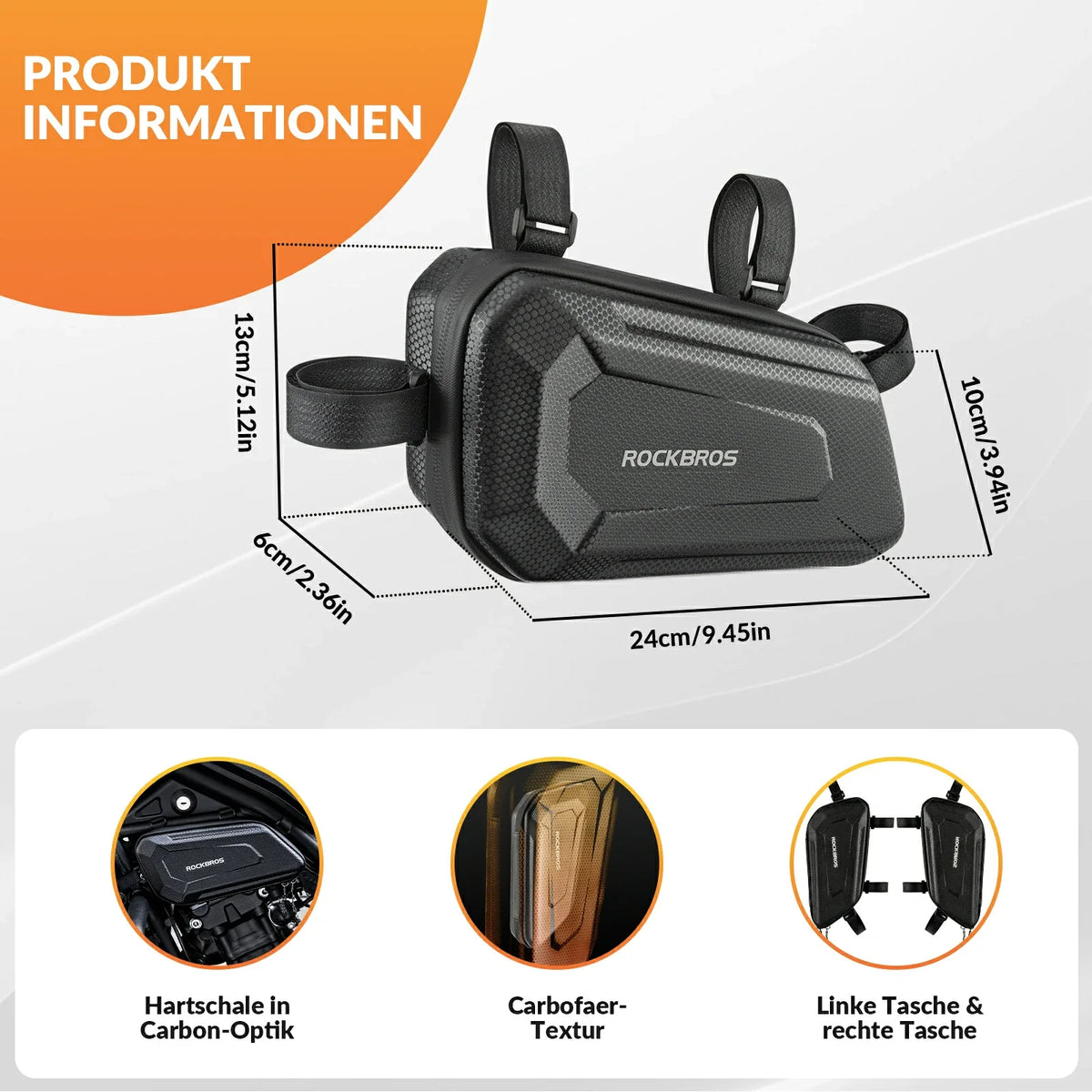 ROCKBROS Waterafstotende Motortas, 1,5 Liter