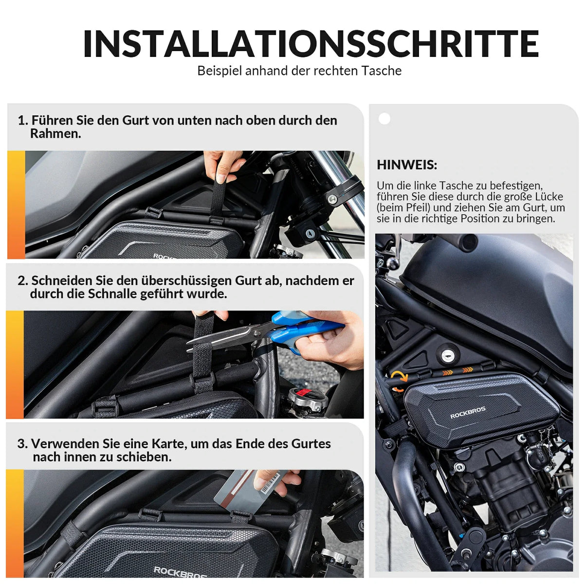 ROCKBROS Waterafstotende Motortas, 1,5 Liter
