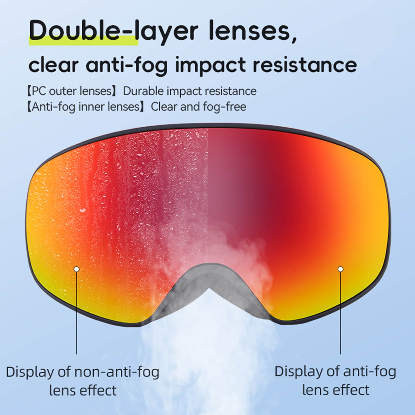 OTG anti-condens skibril unisex Qunature