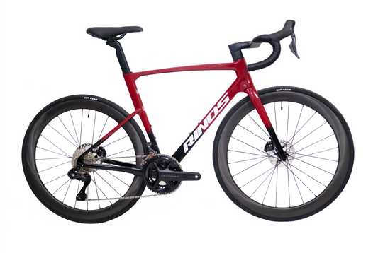 RINOS carbon racefiets Odin 7.1 Shimano Ultegra Di2 rood XS met carbon wielen, 24 versnellingen