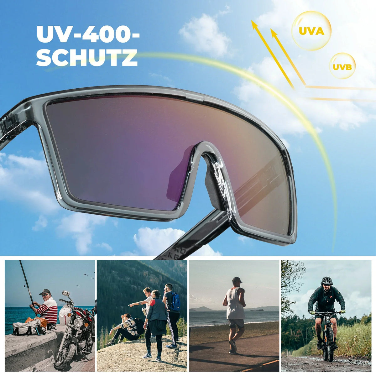 ROCKBROS Gepolariseerde fietsbril, UV400 met TR90 frame
