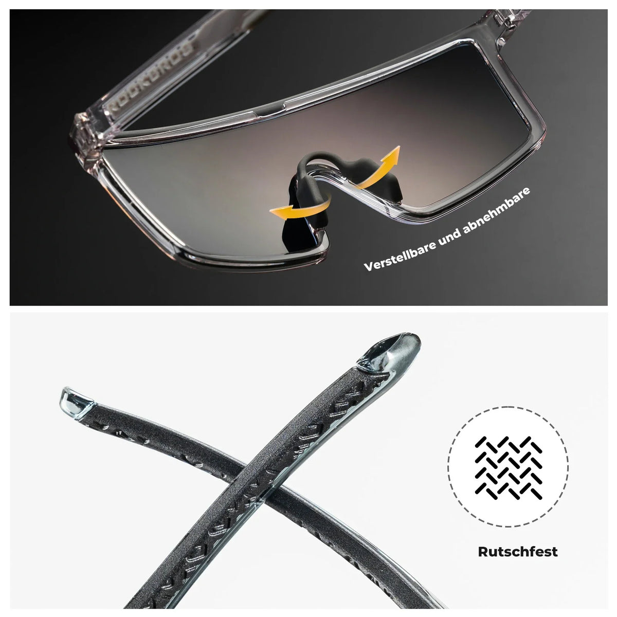 ROCKBROS Gepolariseerde fietsbril, UV400 met TR90 frame