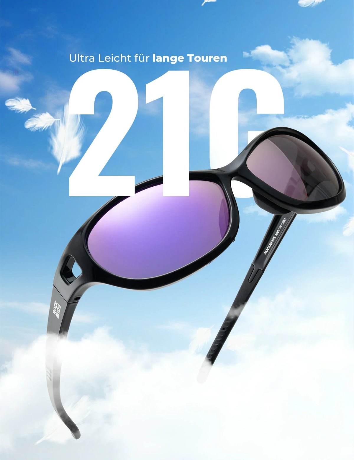 ROCKBROS Gepolariseerde Sportzonnebril SP394 Ultralight & UV400