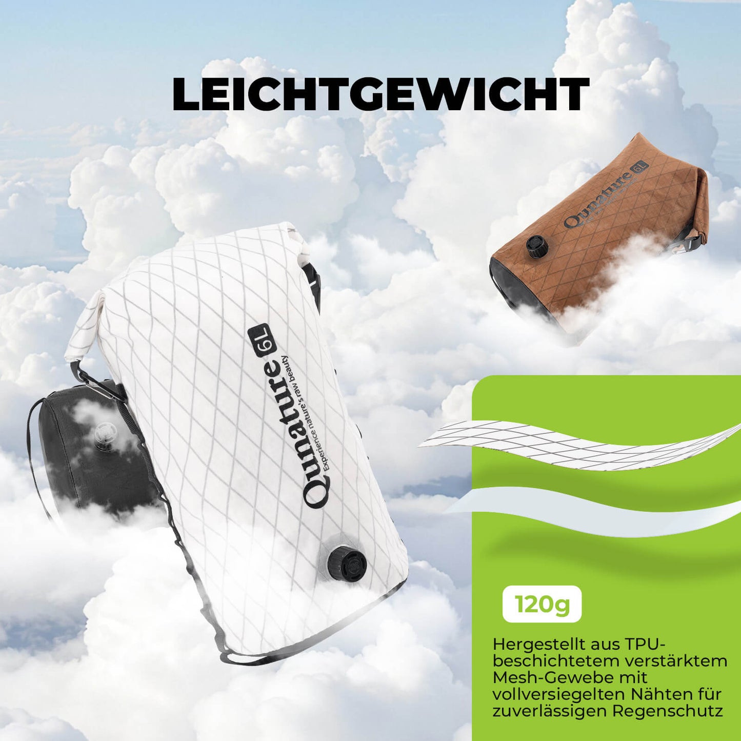 Stuurtas 6L/12L Waterdicht & Lichtgewicht voor fietsen en outdooractiviteiten Quantue