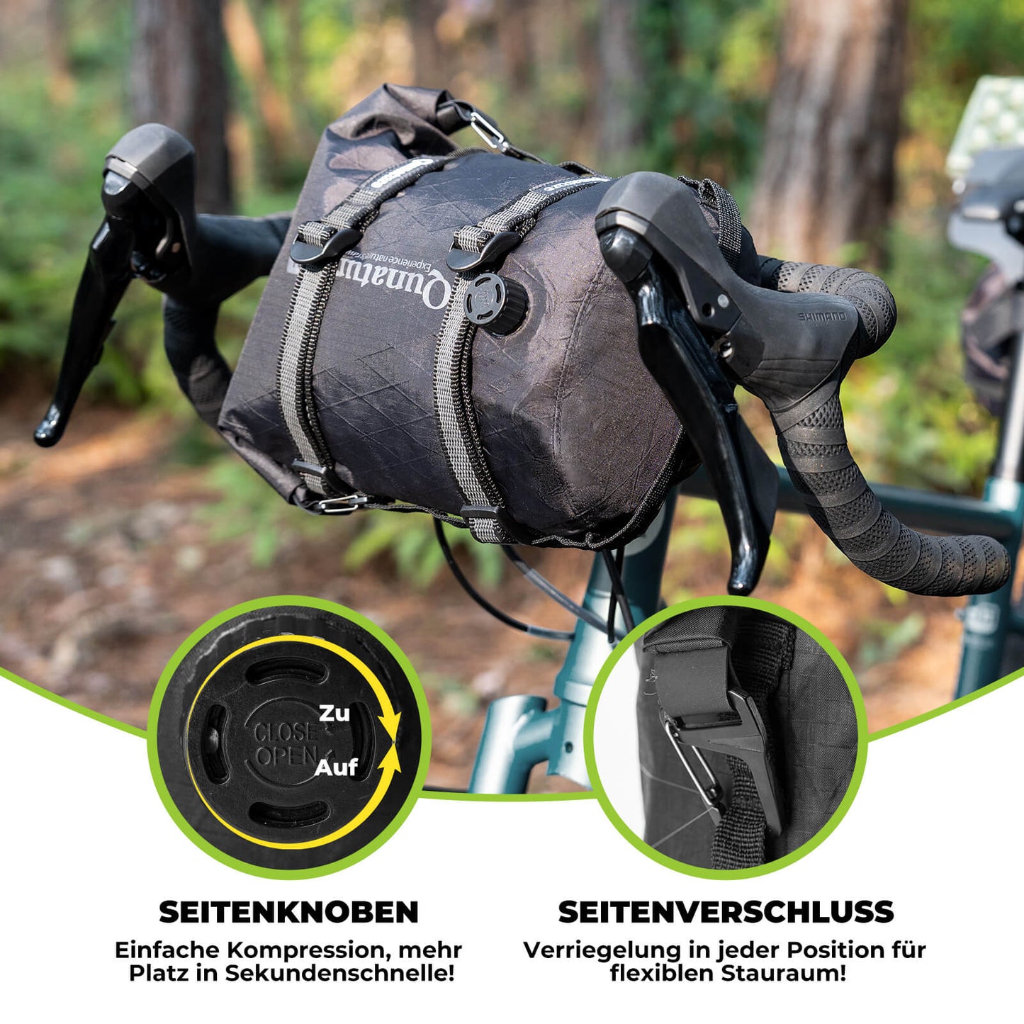 Stuurtas 6L/12L Waterdicht & Lichtgewicht voor fietsen en outdooractiviteiten Quantue