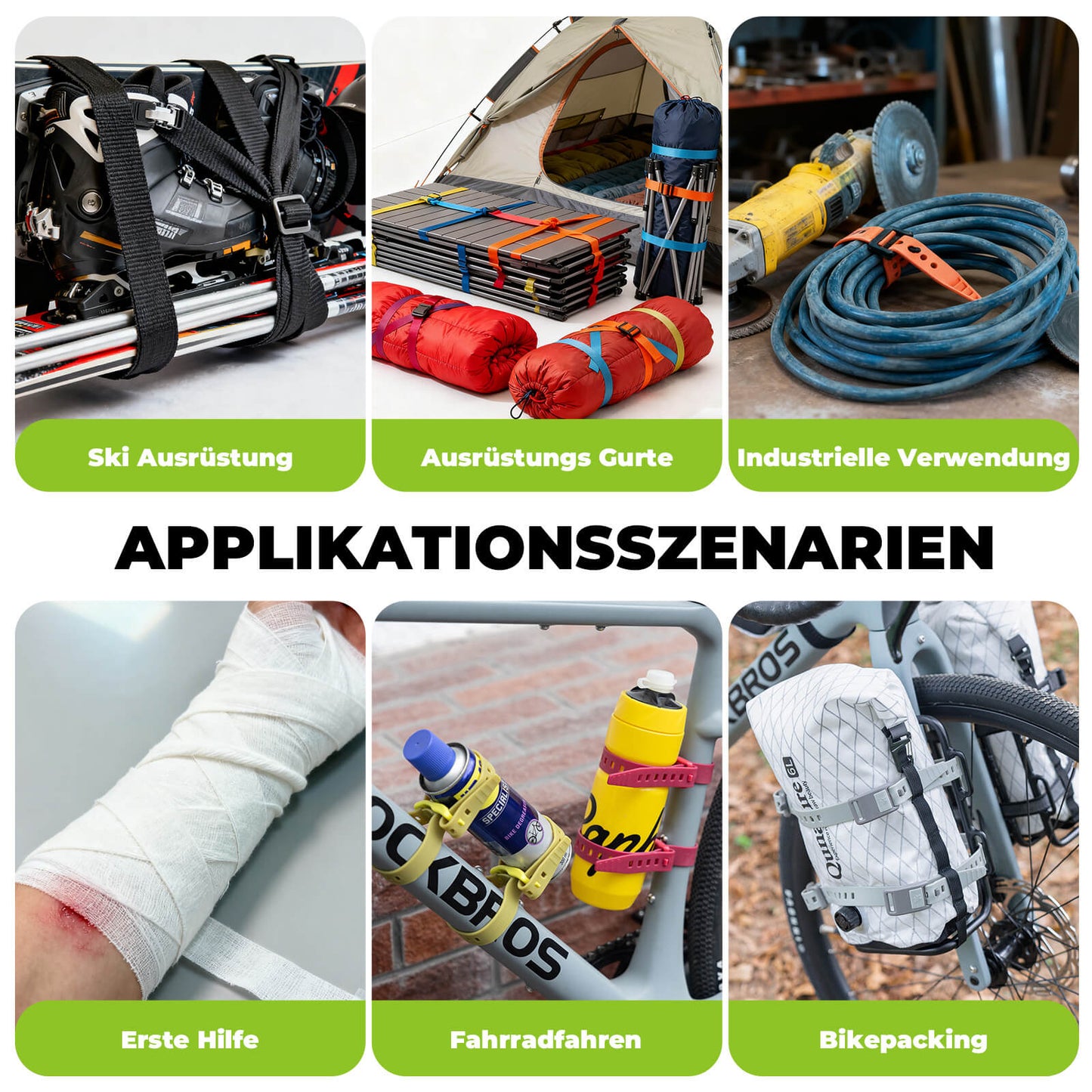 Universele spanbanden voor buitengebruik - Uitschuifbaar en extreem duurzaam.