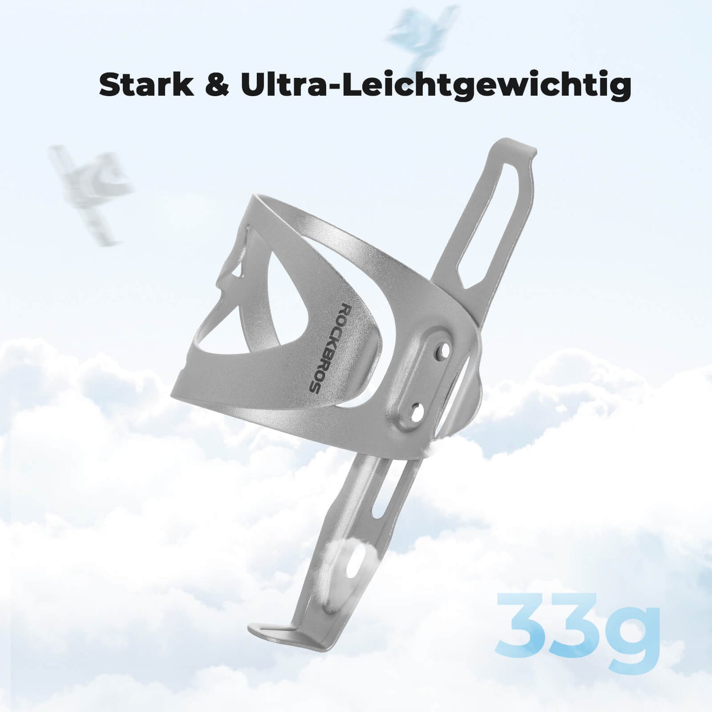 Ultralichte bidonhouder voor de fiets - 33 g aluminiumlegering voor MTB/racefiets ROCKBROS