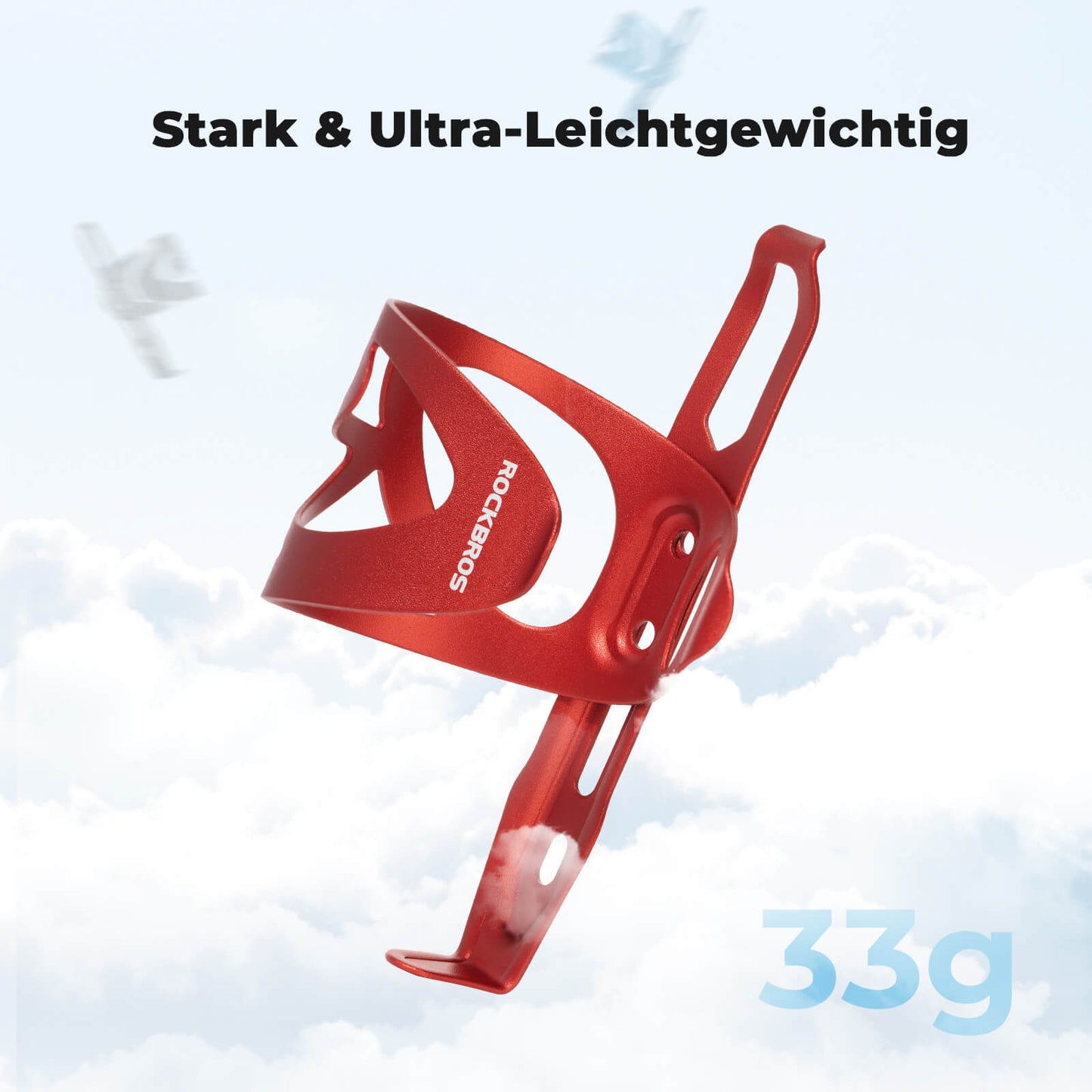 Ultralichte bidonhouder voor de fiets - 33 g aluminiumlegering voor MTB/racefiets ROCKBROS