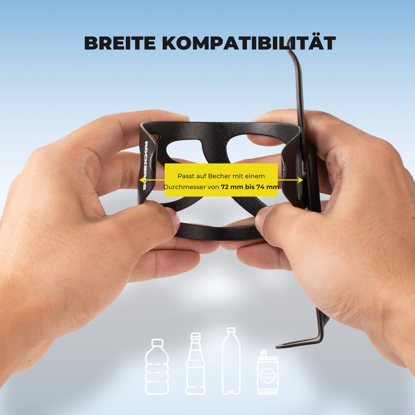 Ultralichte bidonhouder voor de fiets - 33 g aluminiumlegering voor MTB/racefiets ROCKBROS