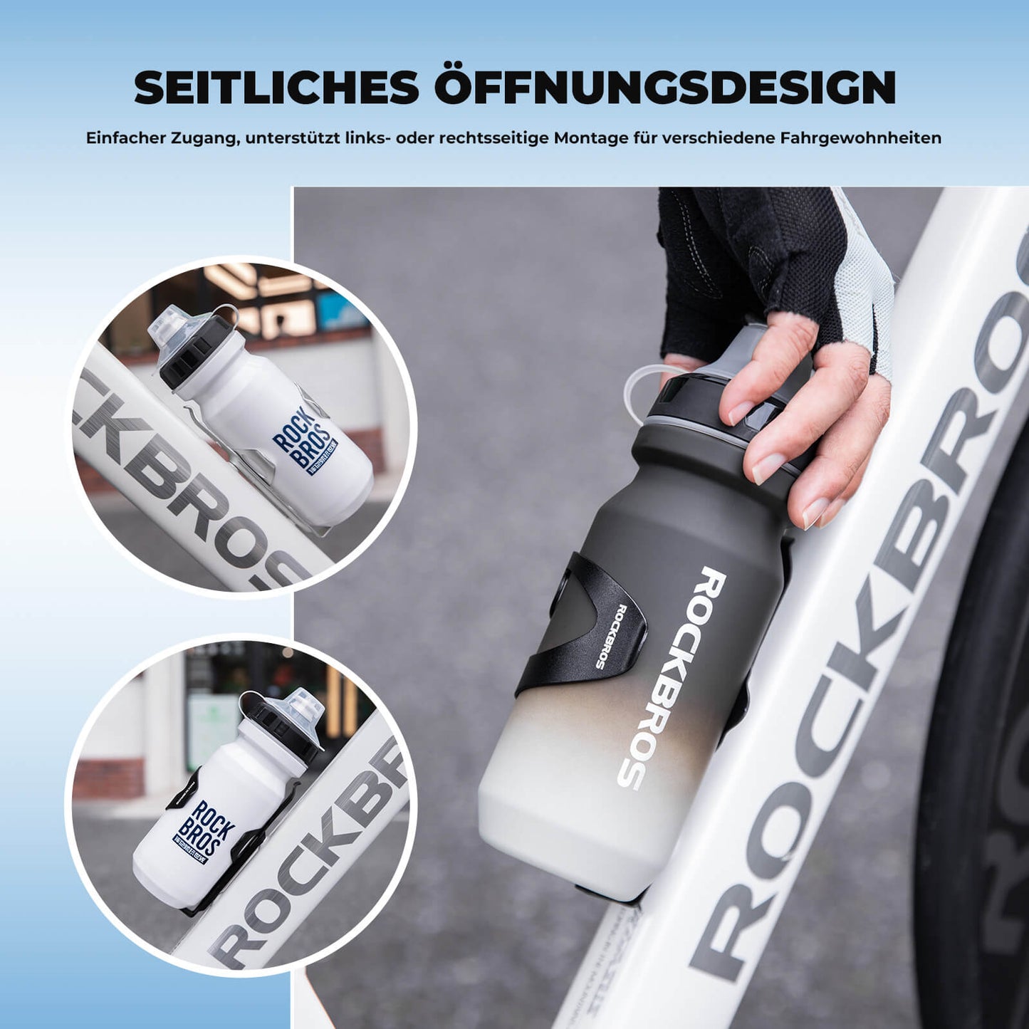 Ultralichte bidonhouder voor de fiets - 33 g aluminiumlegering voor MTB/racefiets ROCKBROS
