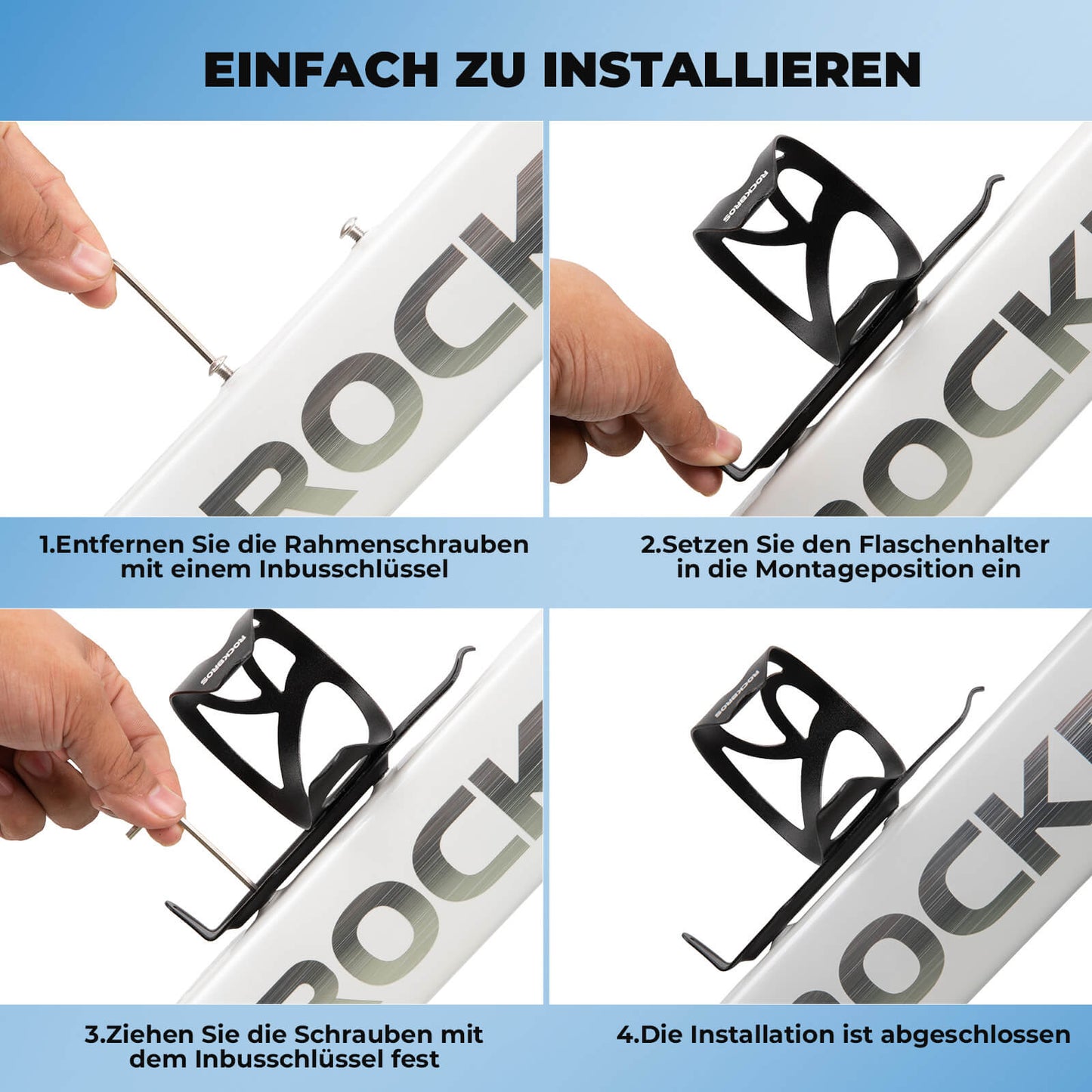 Ultralichte bidonhouder voor de fiets - 33 g aluminiumlegering voor MTB/racefiets ROCKBROS
