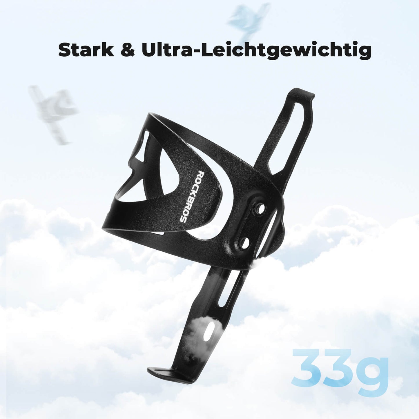 Ultralichte bidonhouder voor de fiets - 33 g aluminiumlegering voor MTB/racefiets ROCKBROS