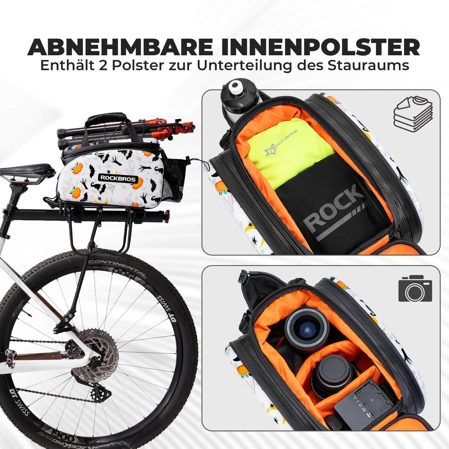 Fietstas 17-35L met regenhoes ROCKBROS