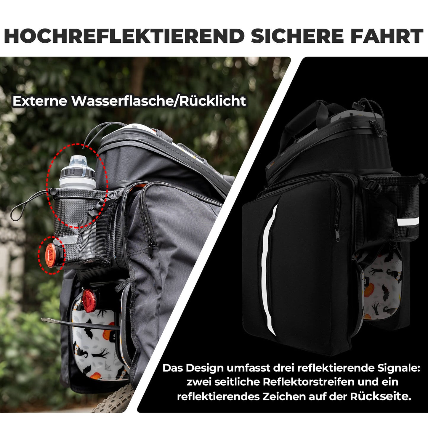 Fietstas 17-35L met regenhoes ROCKBROS