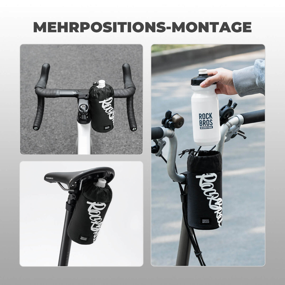 ROCKBROS Fiets Stuurzak Mini 1L voor Drinkflessen Ø9 cm
