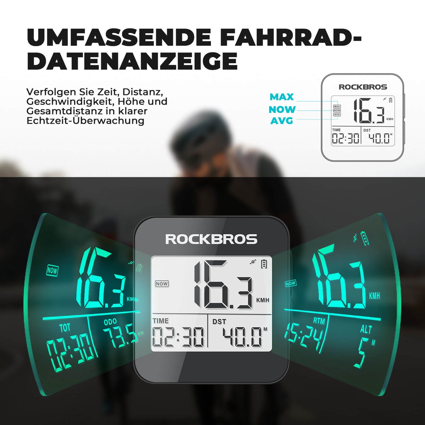 Draadloze fietscomputer G1 ROCKBROS