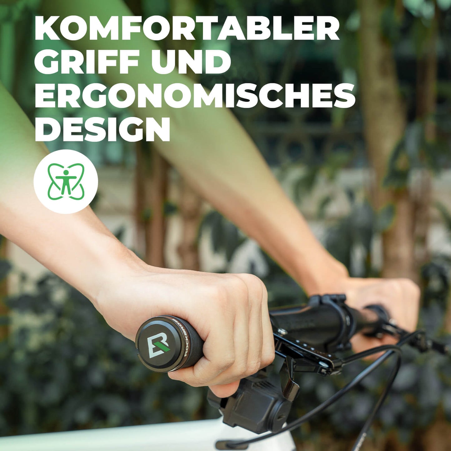 Fietsgrepen, antislip, dubbel vergrendelingsmechanisme, 22,2 mm, ROCKBROS