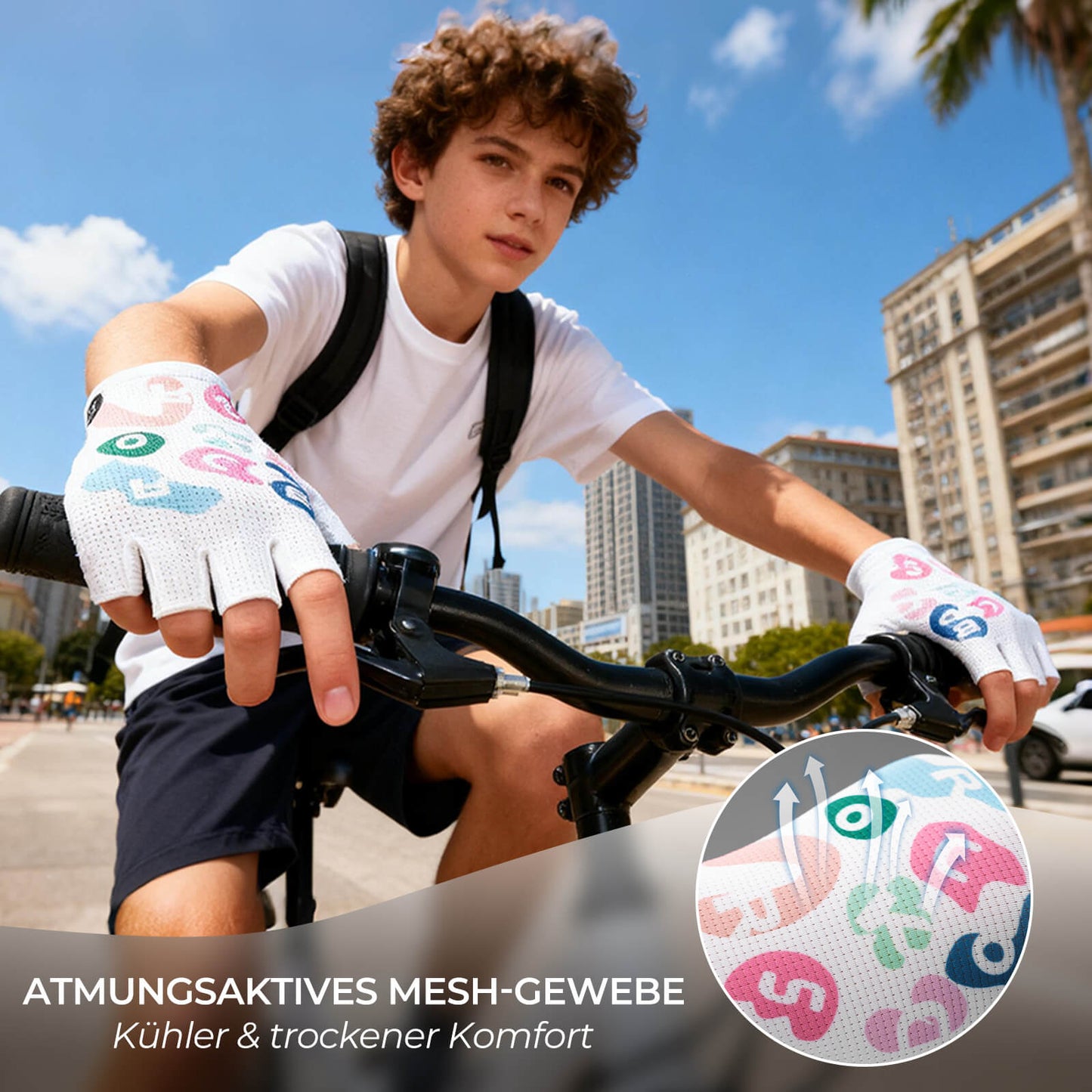 ROCKBROS Half-Finger Fietshandschoenen, SBR Ademend
